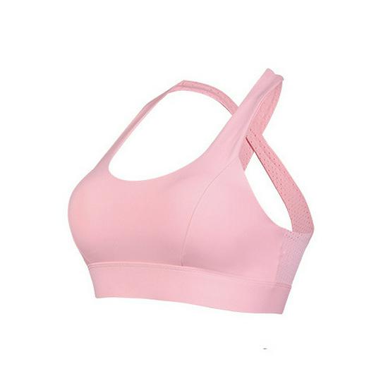 Женский ударопрочный спортивный бюстгальтер телесного цвета с поддержкой спины и латексными подушечками для высокоинтенсивных занятий спортом, бега и йоги