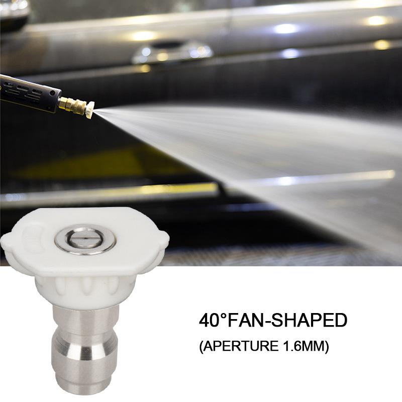 1Pc 1/4" Quick Connect Garden High Pressure Washer Spray Nozzle 0 15 25 40 60 Degree Watering Soap Nozzle Tip Garden Cleaning