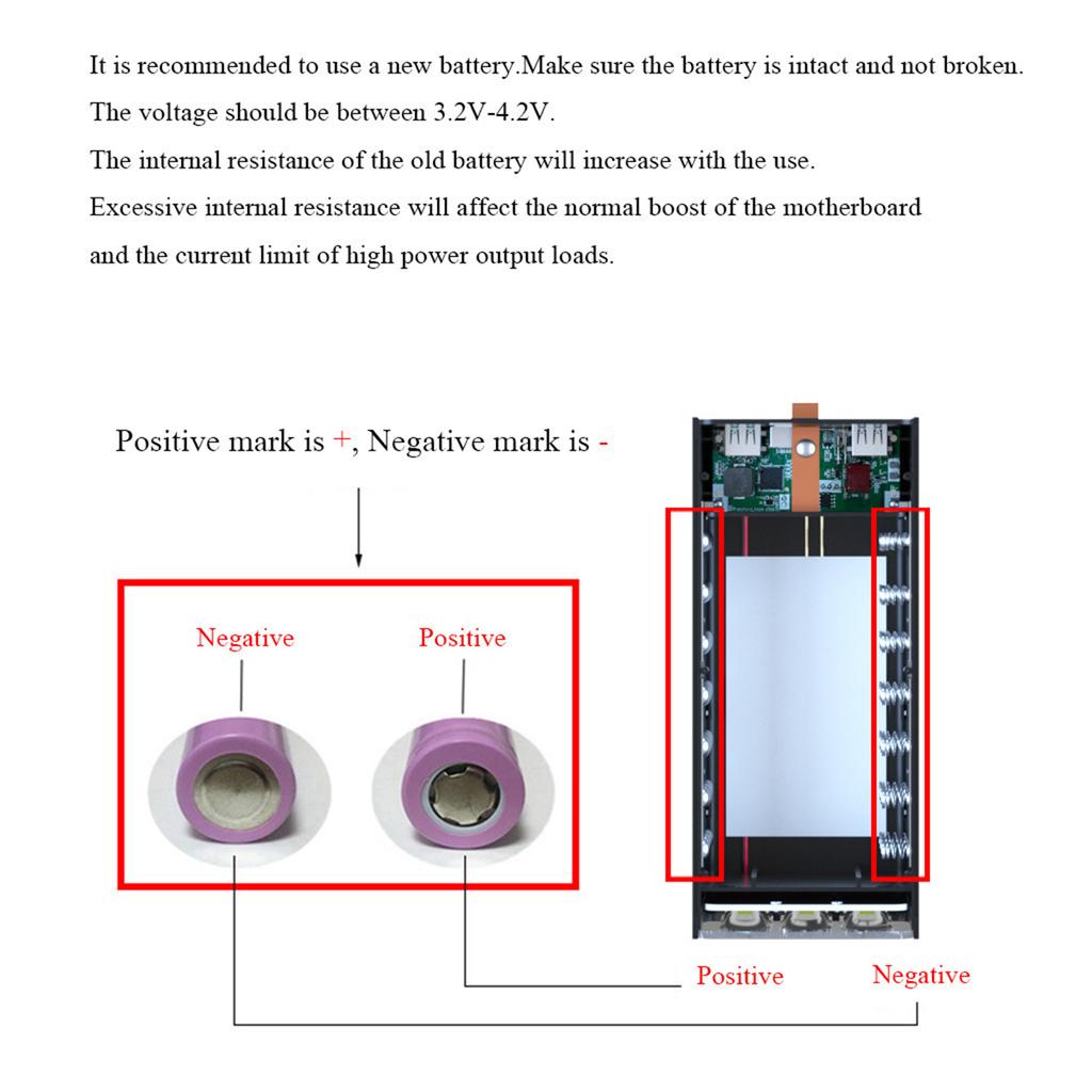 Корпус Power Bank DIY с поддержкой быстрой зарядки для аккумуляторов 18650, съемный внешний корпус