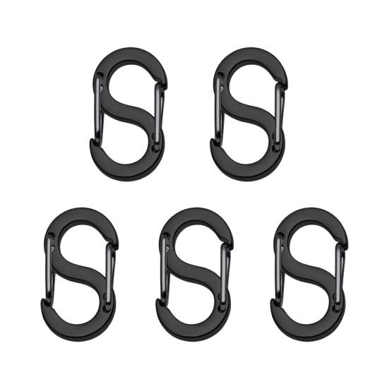 5 шт., двусторонняя пружинная пряжка S-типа, безопасная конструкция с двойным открытием, ожерелье, укорачиватель браслета, застежка для изготовления ювелирных изделий