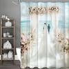 Приморская Свадьба Океан Цветок Занавеска для душа, Декоративная занавеска для душа для ванной комнаты, Водонепроницаемая занавеска для душа с крючками