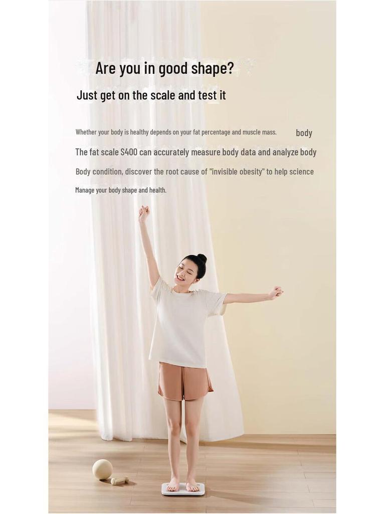 Xiaomi S400 Smart Body Fat Scale – Accurate Electronic Weight Scale for Home Use