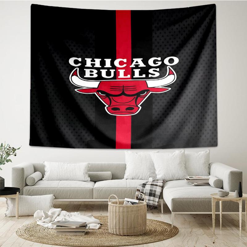 Bull Basketball Artwork Tapestry, Unique Design Tapestry, Wall Decor for Bedroom,Livingroom, Playroom,Heartwarming Fan Holiday Gifts