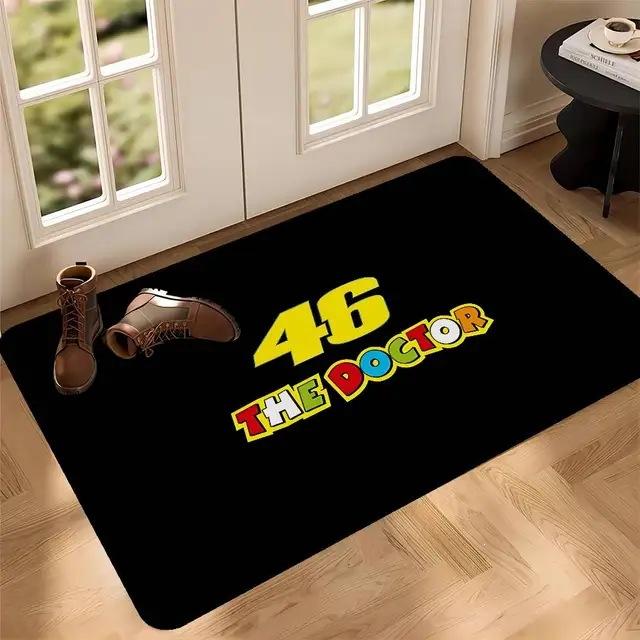 Мото Гонки 46 Доктор Прямоугольный Ковер Цветной Спортивный Байк Фанат Домашний Декор Коврик Нескользящий Коврик для Пола Прихожая Придверный Коврик