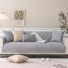 Nordic Simple Solid Color Quilted Sofa Cushion Four Seasons Pure Cotton Fabric Non-Slip Cushion Universal Modern Sofa Cover