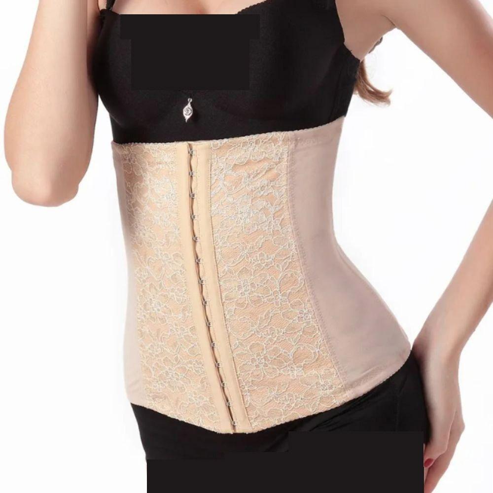 Steel Boned Tummy Slimming Belt Breathable Mesh Waist Trainer Body Shaper Waist Sculpting