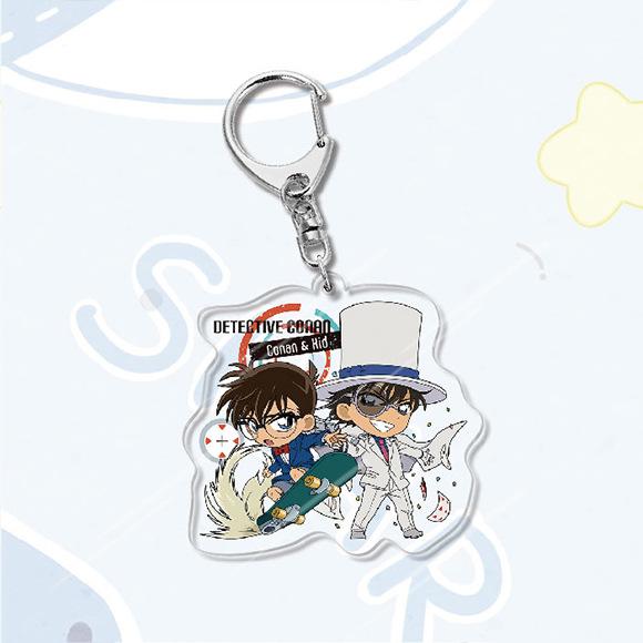 Акриловый брелок в стиле аниме «Детектив Конан», металлическое кольцо, автомобильная сумка, украшение для ключей, аксессуар, подарок, аниме, подарки, кулон