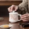 Ceramic tea cup Office personal tea cup mug with lid Water cup Corporate event souvenir