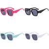 Style Geometric Oversized Sunglasses Uv400 Black Frame Round Glasses Travel For