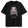 Футболка Billie Eilish с пауком Унисекс и женская Летняя хлопковая Одежда в стиле Y2K Повседневная Мода Круглый вырез Короткий рукав Футболка Уличная мода