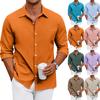 Men's Loose-fitting Casual Button-down Long-sleeved Shirt