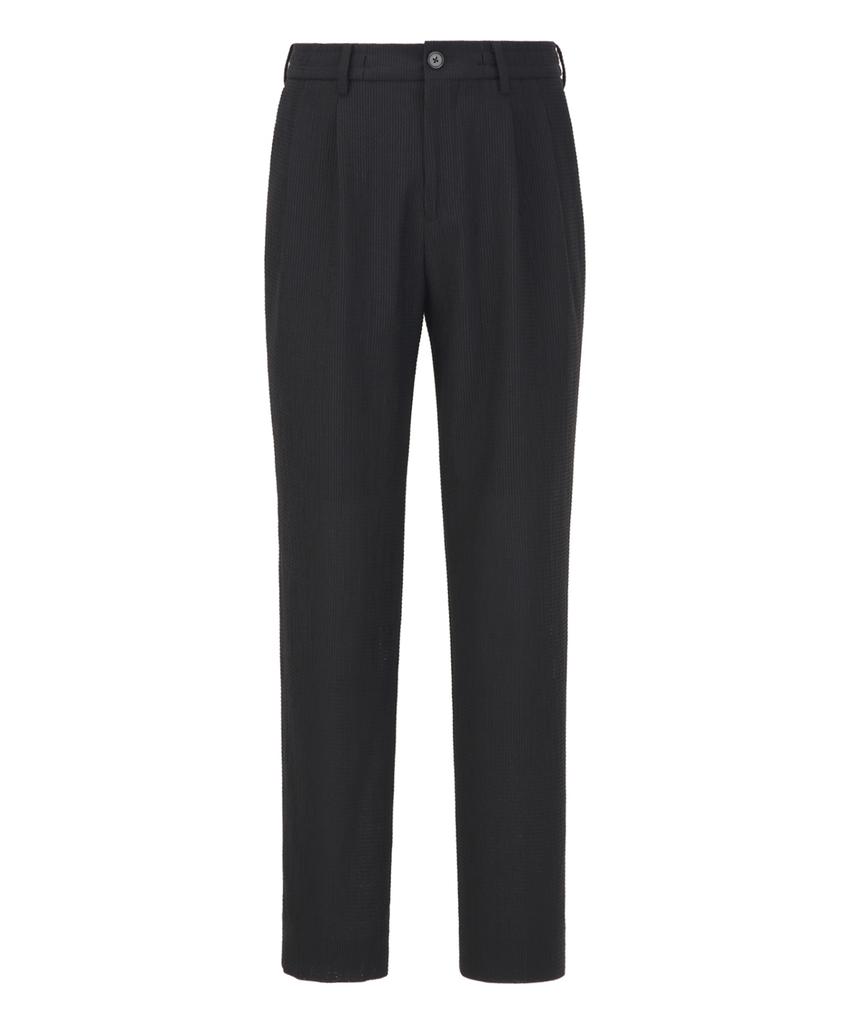 Jilseutyueoteunyuyogmaen Summer Texture String Setup Pants - Black (Jnpa6B386Bk)