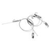 2pcs Adjustable Picture Hanging Wire with Hook 2m Length 33LBS Loading for Wall Picture Exhibition