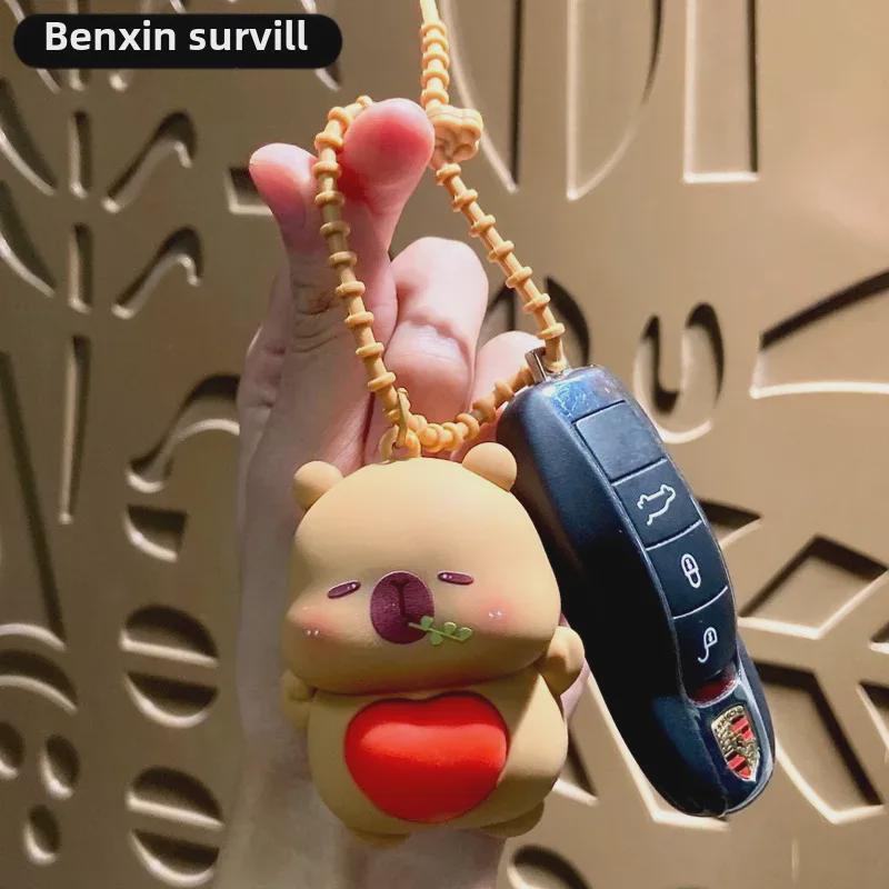 Подвеска-брелок в виде куклы-декомпрессиониста Capybara - Милый подарочный брелок-подвеска