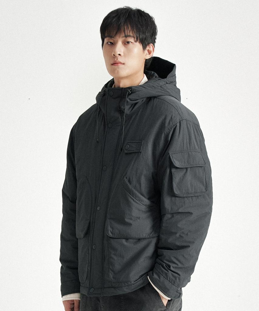 Helement Campbell Padded Hooded Jacket (D Grey)