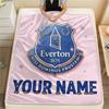 Custom Name Everton Flannel Blanket, High quality Comfortable for All Seasons, Home Decor, Warmth and Comfort