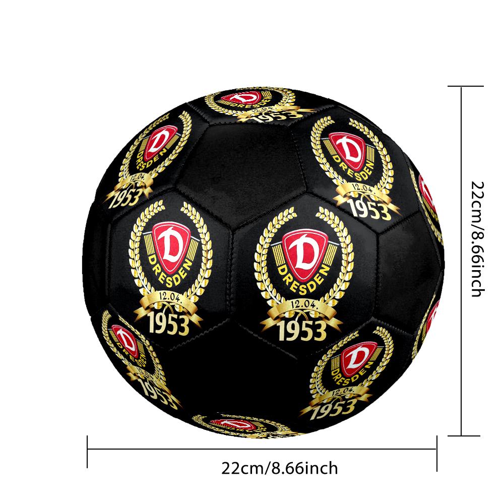 SG Dynamo Dresden Футзальный мяч Разноцветный Машинная строчка ПВХ Размер 5 Командная тренировка Готов к соревнованиям Прочный Высокий отскок Крутой спортивный подарок