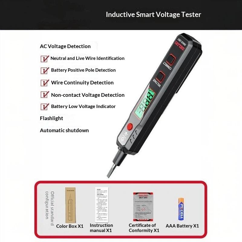 R2897 Multifunctional Intelligent Electric Pen High Precision Voltage Measurement Tester 1Pcs for Outdoor Electrical Repair