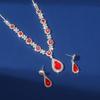 Vintage Bridal Jewelry Set Waterdrop Women's Jewelry Set Classic Crystal Drop Necklace  Women