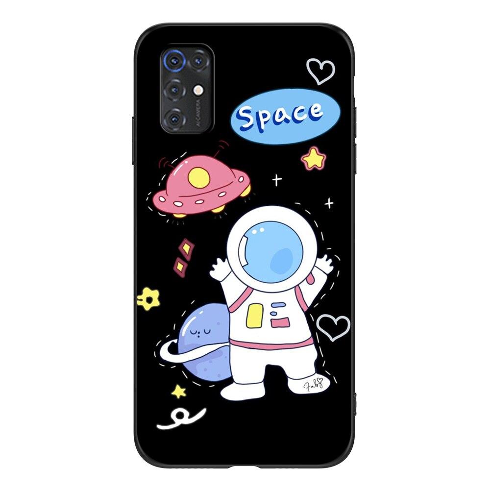 Для смартфона ZTE Blade V2020 задняя крышка черный чехол из ТПУ милый забавный