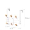 wall mounted clothing rack 6 Hook Kitchen Storage Shelves bathroom traceless storage clothes rack