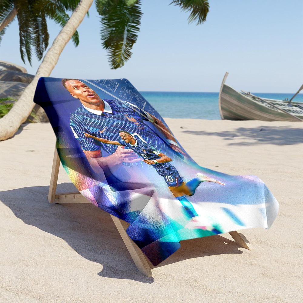 Star Player Kylian Mbappé Beach Towel Super Soft Absorbent Comfortable Lightweight
