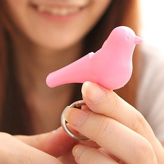 Милый набор брелоков в виде птички с держателем для скворечника в форме сердца - красный и белый