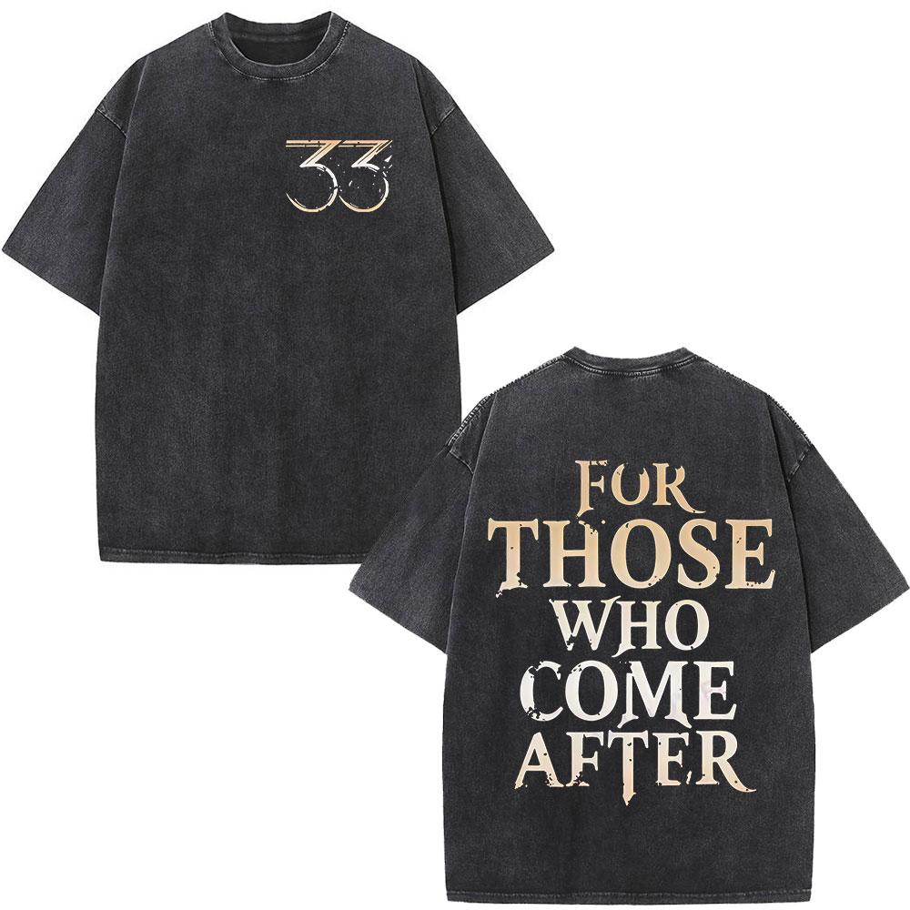 Esquie Clair Obscur Expedition Vintage Washed T Shirts Mens Women Clothing Fashion Cotton Short Sleeve Tshirt Streetwear