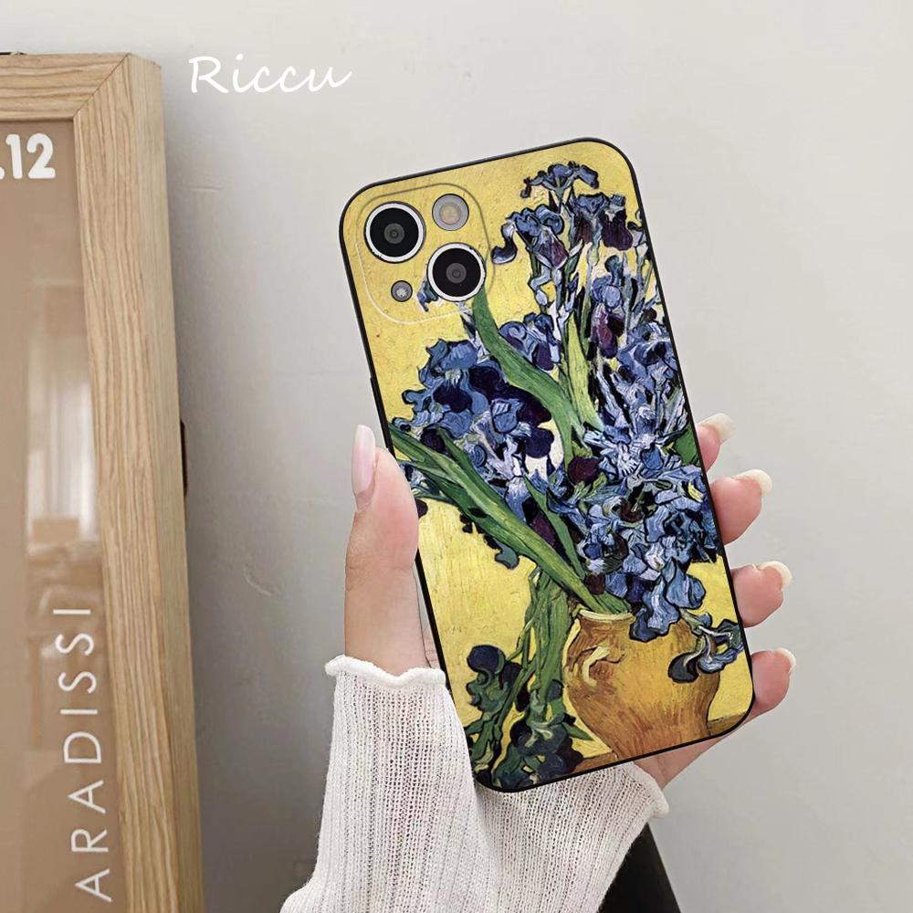 Мягкий чехол Toug для iPhone 14 Van Gogh Irises1889 Toug для Iphone 14 11 12Pro 8 7 Plus X 13Pro MAX SE2020 XR XS Чехлы
