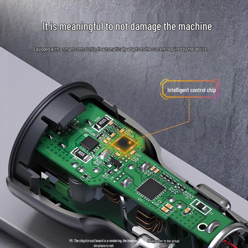 Ugreen Автомобильное зарядное устройство 50 Вт с двумя портами USB-C PD