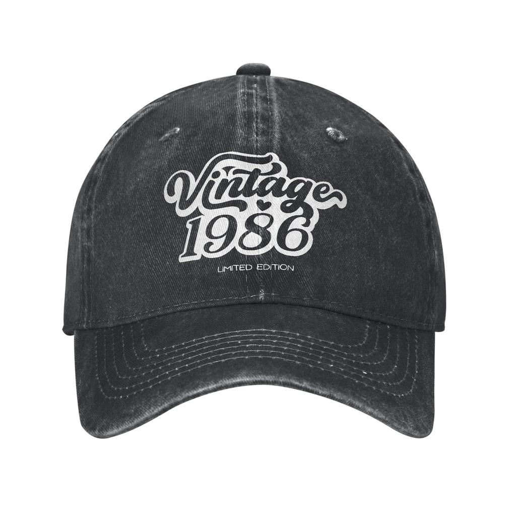 Born in 1986 vintage age 40 years old funny 40th birthday Headwear Baseball Cap Men Women Daily Caps Hat Adjustable Trucker Hat