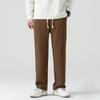 Men's Spring and Autumn Three-dimensional Tailoring Loose Casual Versatile Wide-leg Pants Simple Drawstring Sports Solid Color Sweatpants