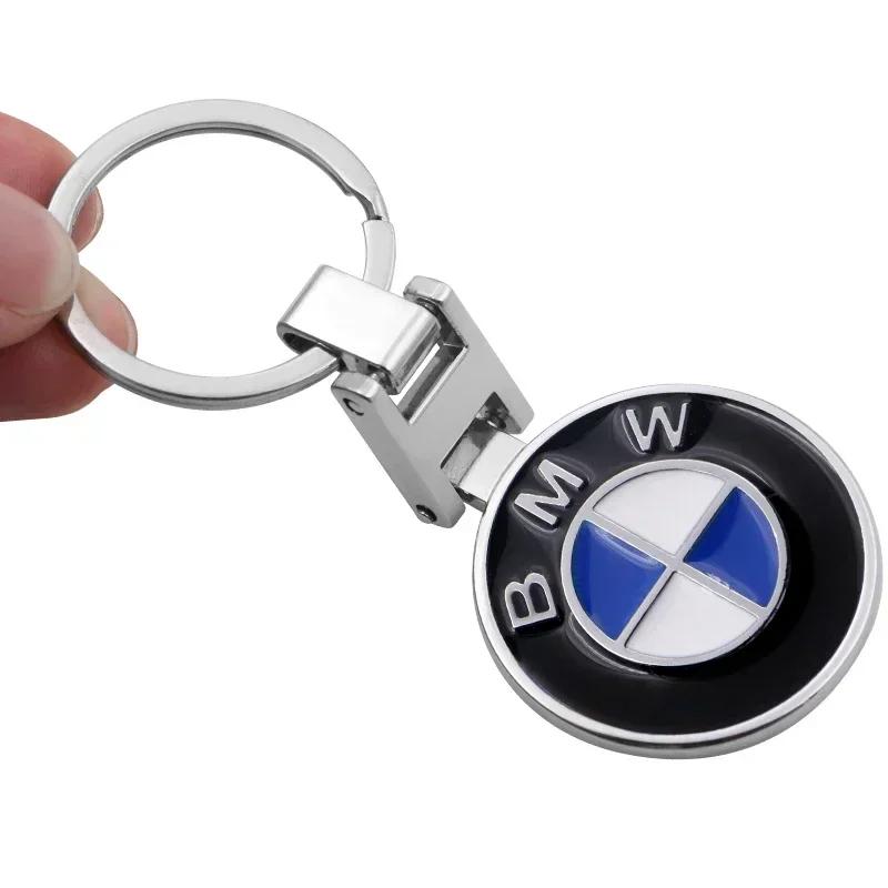 New 2025 For BMW 1pc car badge emblem keychain metal Car key ring car decoration keychain For Bmw e46 e90 e60 e39 f30 e36 f10 f2
