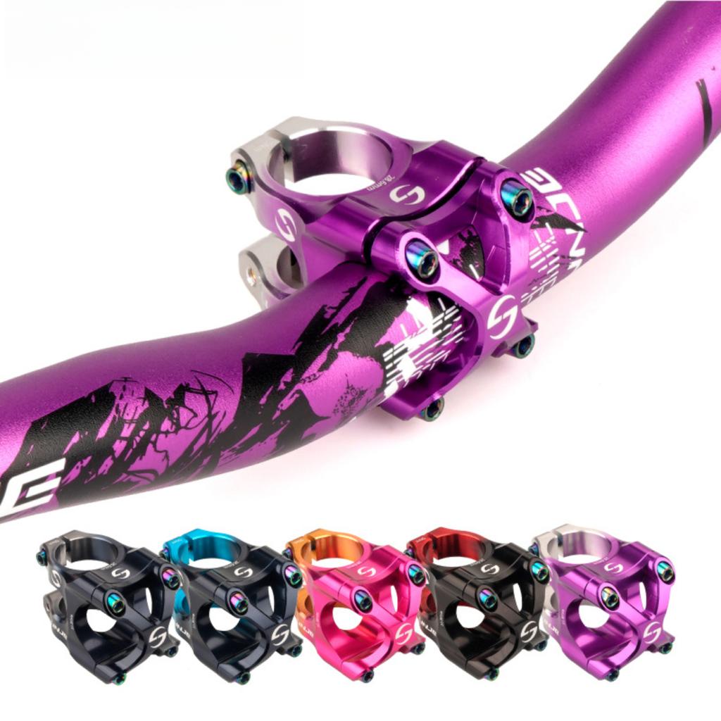 Горный руль для вертикального велосипеда CNC Сверхлегкий из алюминиевого сплава Высокопрочный Полый Короткий руль Вертикальный 31,8 * 35 Скоростной Спуск Вертикальная труба