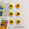 10 шт. овальных пластиковых магнитов на холодильник с изображением подсолнуха для декора кухни и столовой