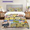 Minions Cute Adorable Threepiece Set 1 Duvet Cover 2 Pillowcase Without Core Bedding Set Christmas Birthday Gift Soft And Comfortable