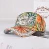 Новая мода женская бейсболка с разноцветным принтом, украшение из жемчуга, повседневные кепки, регулируемые летние шляпы для отдыха на открытом воздухе