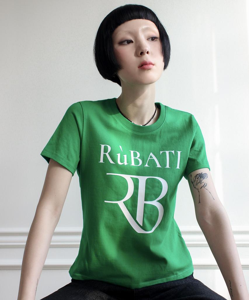 Футболка с логотипом RUBATI R.B (зеленый)