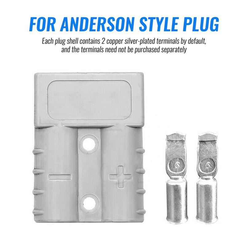 ABKS-40Pcs For Anderson Style Plug Connectors DC Power Tool 50A 12-24V 6AWG Double Pole With Copper Contact Power Connectors