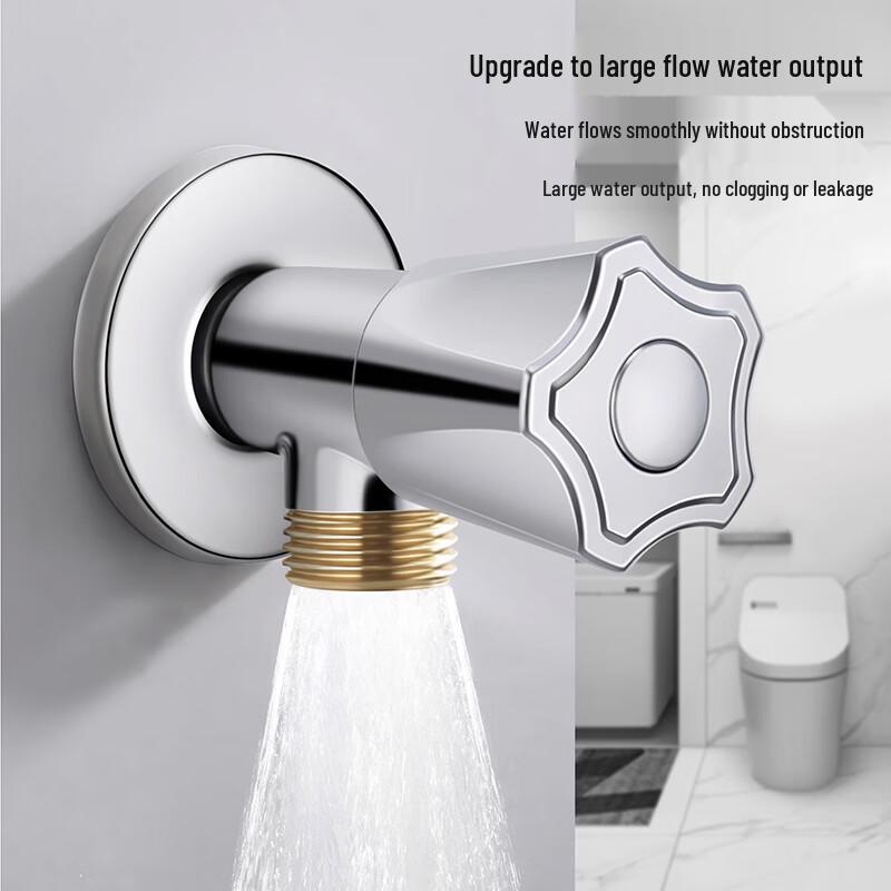 Larsd LD10307 Copper Four-Outlet Hot/Cold Angle Valve