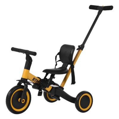 BTM 5 в трехколесный велосипед Push Control Ultra Full of Riding Kids желтый детский трехколесный велосипед, коляска, 1, транспортное средство, стержень, педаль, руль, свет, особенности, велосипед,