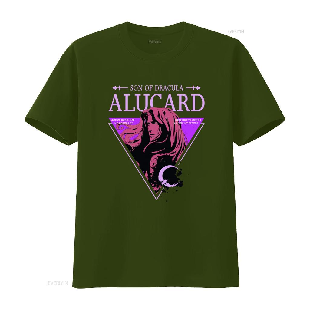 Son Of Dracula Alucard Castlevania Gothic Vampire T Shirt for vintage Washed Slightly Breathable Top For Everyday Wear