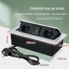 Slow Rise Pop-Up Hidden EU Power Multimedia Socket for European, American, and German Standard USB Conference Tables