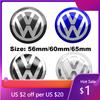 2026 Горячие Для VOLKSWAGEN VW 4 шт. 56/60/65 мм Наклейки на центральные колпачки колес автомобиля Volkswagen Колпачки ступицы Для VW R Golf Touran Octavia Motio