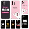 Best MOM DAD King Queen Phone Case for Iphone 14 5s 2020se 6 6s 7 8 Plus X 10 XR XS 11 12 13 Mini Pro MAX Black Tpu Back Cover