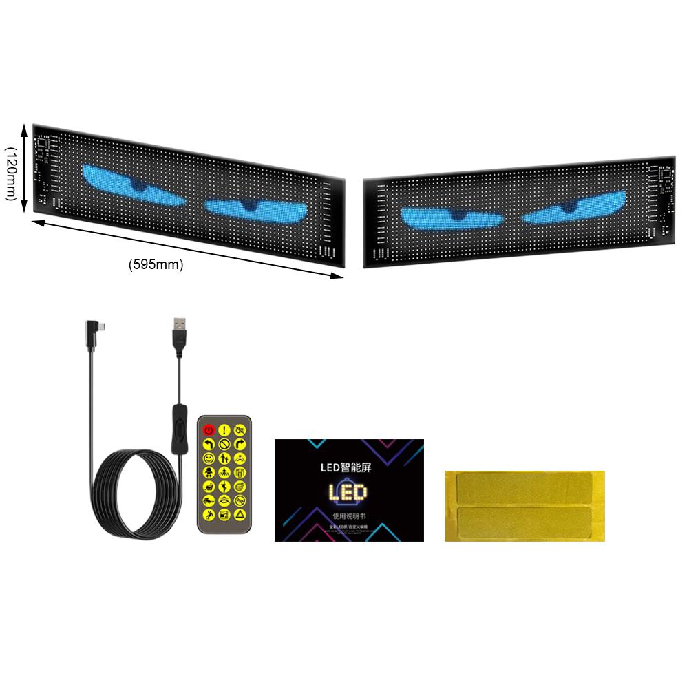 Автомобильный грузовик лобовое стекло DIY RGB гибкий светодиодный глаз дисплей смарт-приложение управление прокрутка светодиодный глаз автомобиль декоративный модифицированный свет