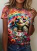 Summer Cartoon Seahorse 3D Print T-shirts Women Streetwear Casual Fashion Y2k Short Sleeve T Shirt O-neck Tees Tops Clothing