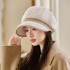 Универсальная плюшевая теплая восьмиугольная шляпа для женщин на осень и зиму, для улицы, ветрозащитная, с защитой ушей, берет, британская ретро, бейсболка