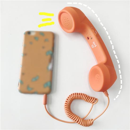 Mobile Phone Receiver Phone Handset with Retro 3.5MM Adjustable Volume And Microphone Mobile