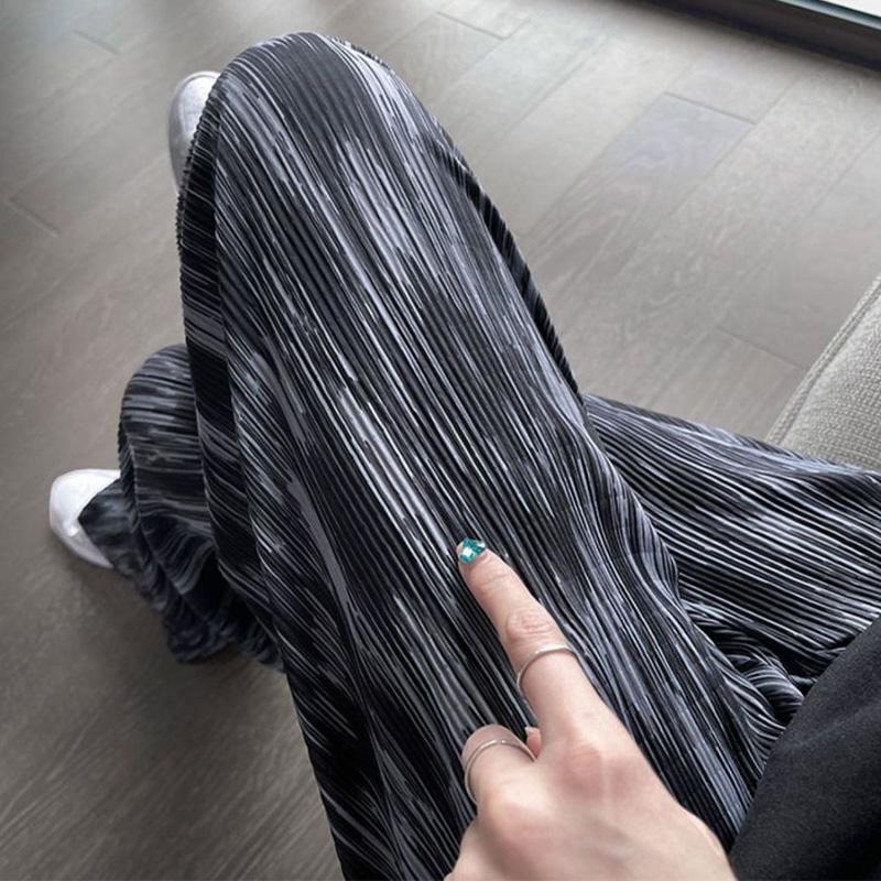 1 шт., свободные брюки из ледяного шелка на завязках, повседневный стиль, эластичная резинка на талии, весна-лето, пижама, облегающая домашняя одежда, окрашенная в технике тай-дай